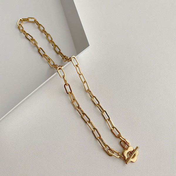 NKC Front-Clasp Chain Necklace - Gold