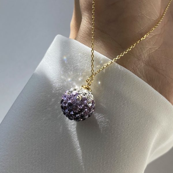 Swarovski crystal outlet ball necklace